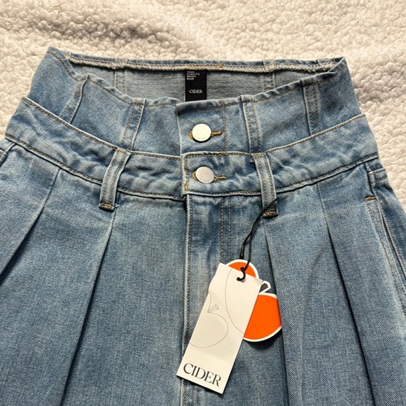 Cider Blue Flare Wide Leg Jeans - Picture 5 of 6